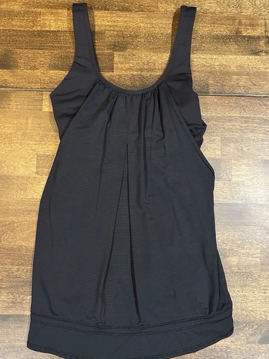 lululemon athletica Tops - Lululemon Run Back On Track Tank Top Black Drawstring Exercise Lulu